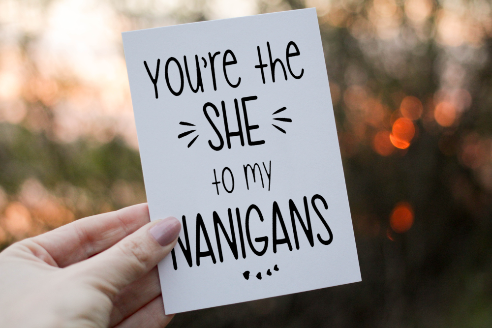 You're The She To My Nanigans Friend Birthday Card, Special Fri - Click Image to Close